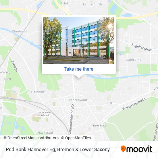 Psd Bank Hannover Eg map