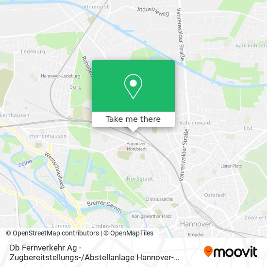 Db Fernverkehr Ag - Zugbereitstellungs- / Abstellanlage Hannover-Hainholz map