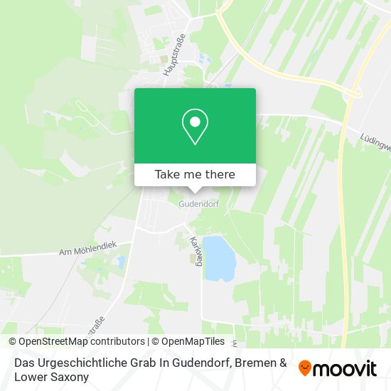 Das Urgeschichtliche Grab In Gudendorf map