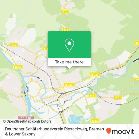 Deutscher Schäferhundeverein Riesackweg map