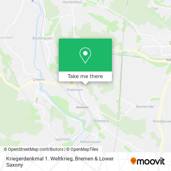 Kriegerdenkmal 1. Weltkrieg map