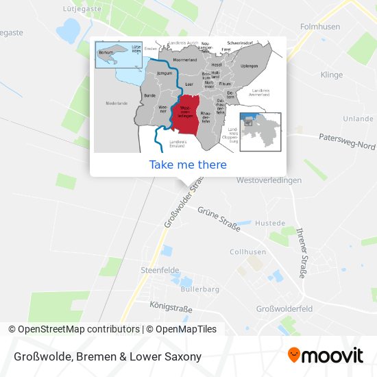 Großwolde map