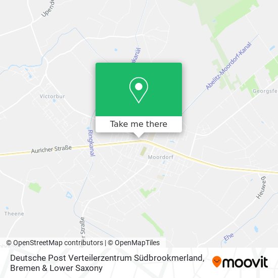 Deutsche Post Verteilerzentrum Südbrookmerland map