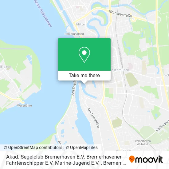 Карта Akad. Segelclub Bremerhaven E.V. Bremerhavener Fahrtenschipper E.V. Marine-Jugend E.V.