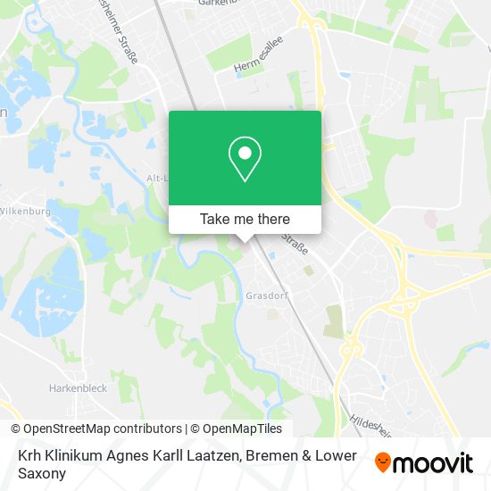 Krh Klinikum Agnes Karll Laatzen map