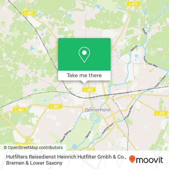 Карта Hutfilters Reisedienst Heinrich Hutfilter Gmbh & Co.
