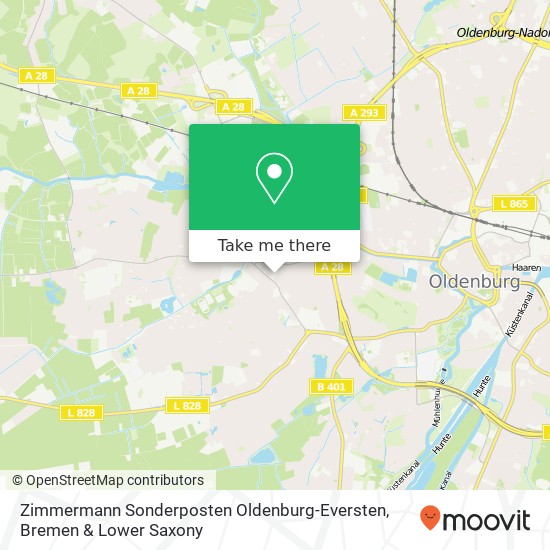 Zimmermann Sonderposten Oldenburg-Eversten map