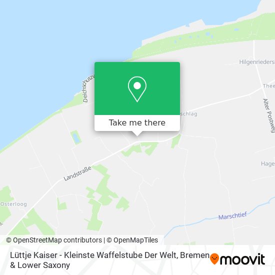 Lüttje Kaiser - Kleinste Waffelstube Der Welt map
