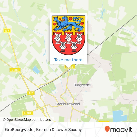 Großburgwedel map