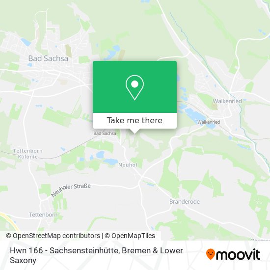 Hwn 166 - Sachsensteinhütte map