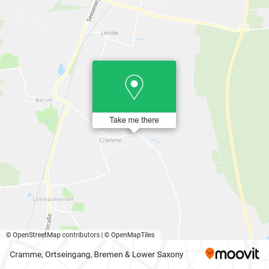 Cramme, Ortseingang map