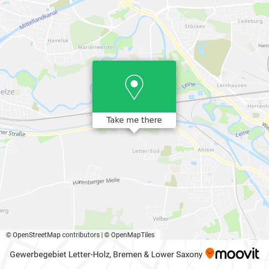 Gewerbegebiet Letter-Holz map