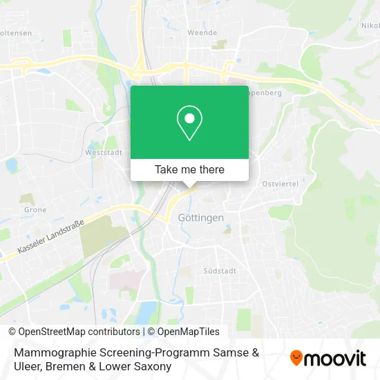 Карта Mammographie Screening-Programm Samse & Uleer