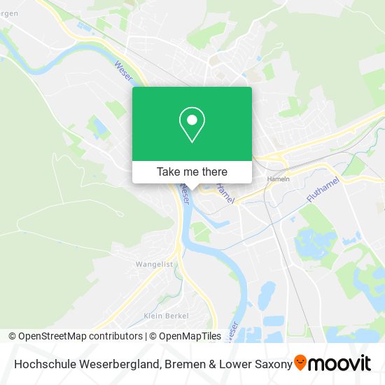 Hochschule Weserbergland map