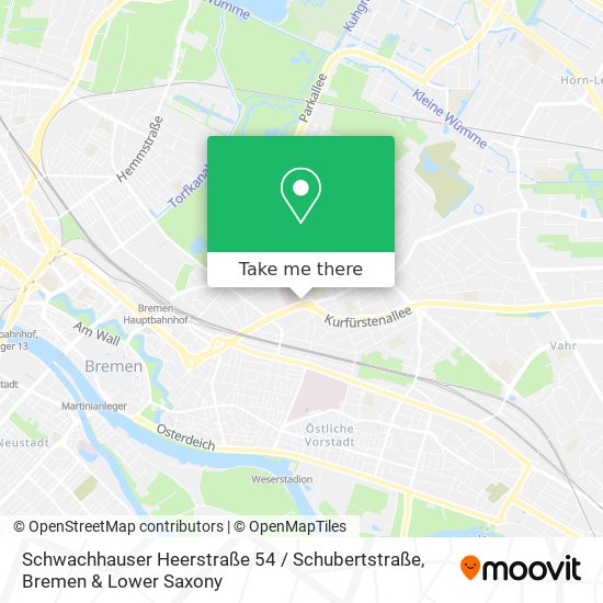 Карта Schwachhauser Heerstraße 54 / Schubertstraße