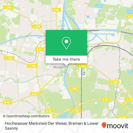Hochwasser Merkstein Der Weser map
