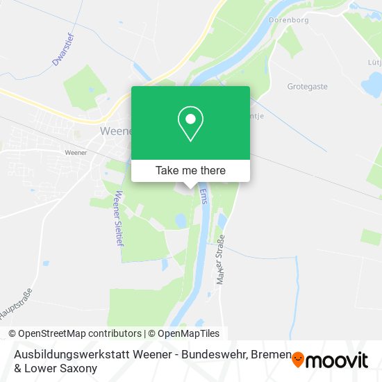 Ausbildungswerkstatt Weener - Bundeswehr map