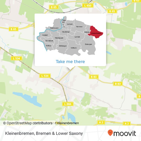Карта Kleinenbremen