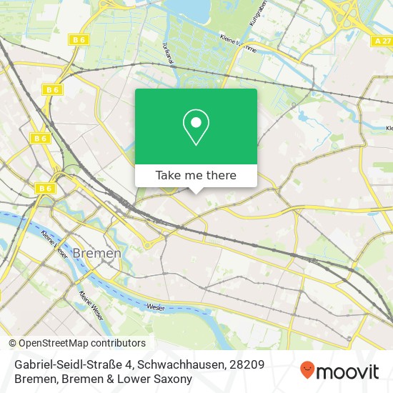 Карта Gabriel-Seidl-Straße 4, Schwachhausen, 28209 Bremen