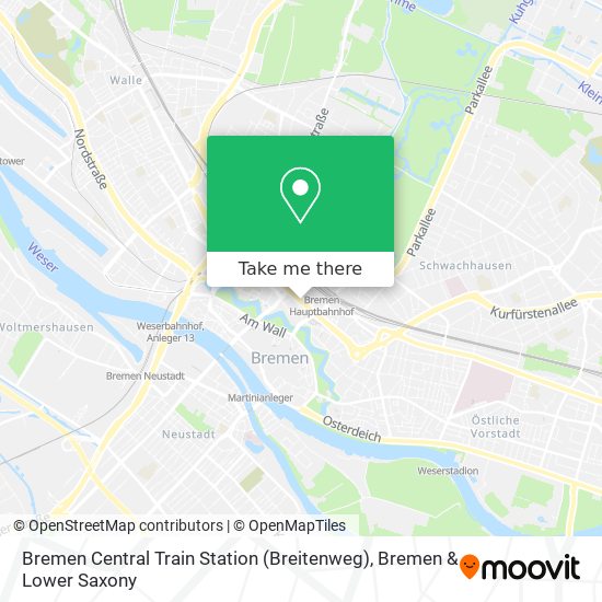 Bremen Central Train Station (Breitenweg) map