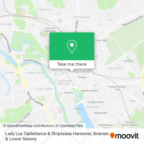 Lady Lux Tabledance & Striptease Hannover map