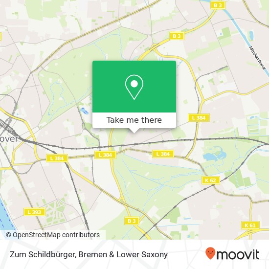 Карта Zum Schildbürger, Schlegelstraße 4 Kleefeld, 30625 Hannover