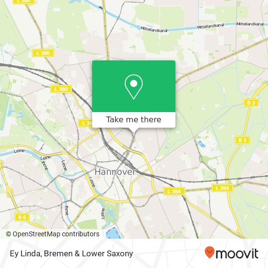 Карта Ey Linda, Lister Meile 31 Oststadt, 30161 Hannover