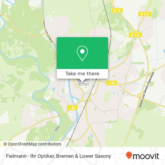 Карта Fielmann - Ihr Optiker, Am Markt 49808 Lingen (Ems)