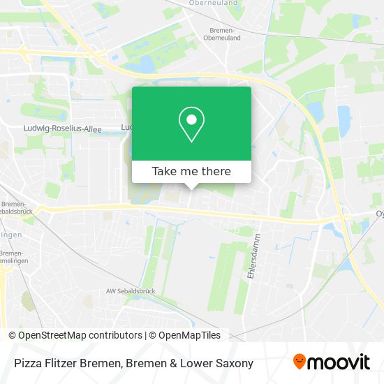 Pizza Flitzer Bremen map