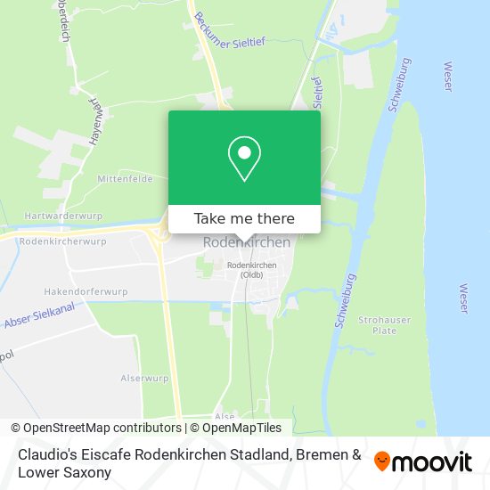 Claudio's Eiscafe Rodenkirchen Stadland map