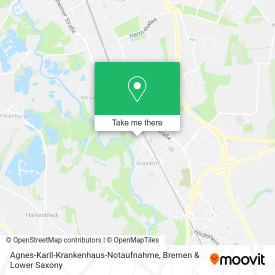 Карта Agnes-Karll-Krankenhaus-Notaufnahme