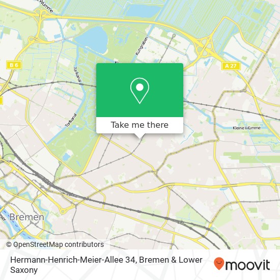 Hermann-Henrich-Meier-Allee 34, Hermann-Henrich-Meier-Allee 34, 28213 Bremen, Deutschland map