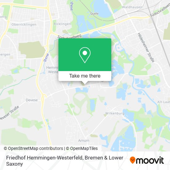 Friedhof Hemmingen-Westerfeld map