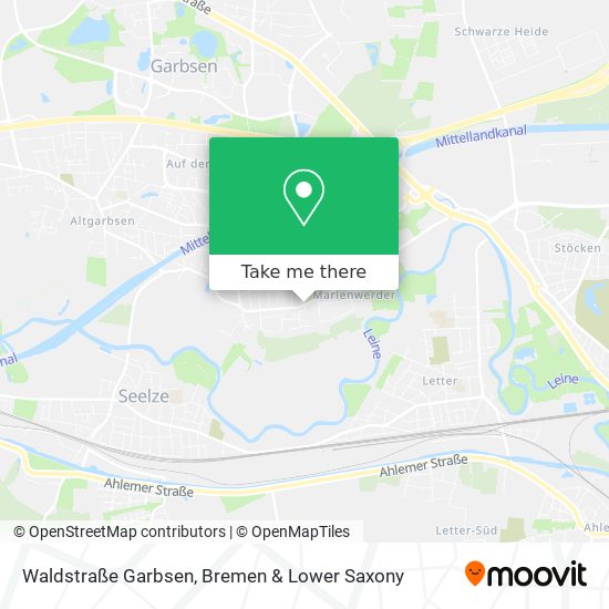 Waldstraße Garbsen map
