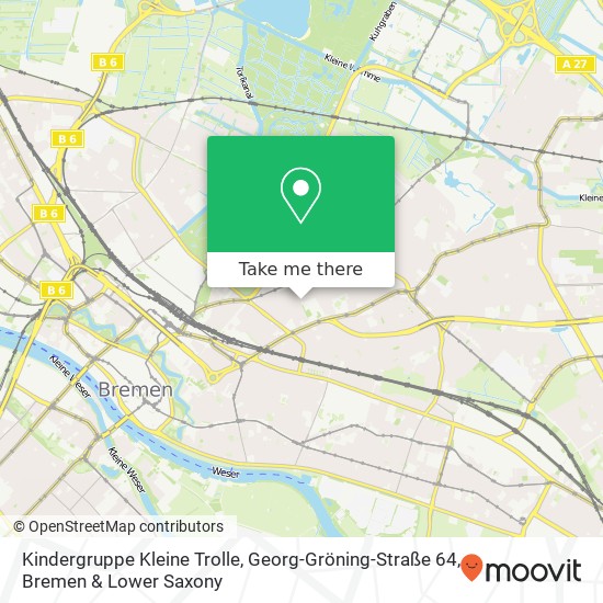 Карта Kindergruppe Kleine Trolle, Georg-Gröning-Straße 64