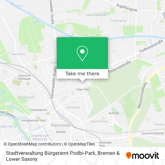 Карта Stadtverwaltung Bürgeramt Podbi-Park