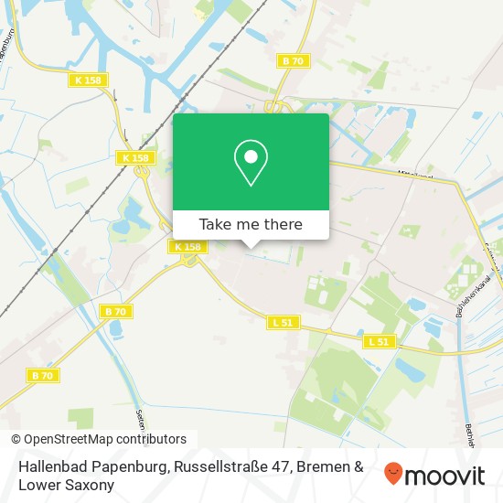 Карта Hallenbad Papenburg, Russellstraße 47