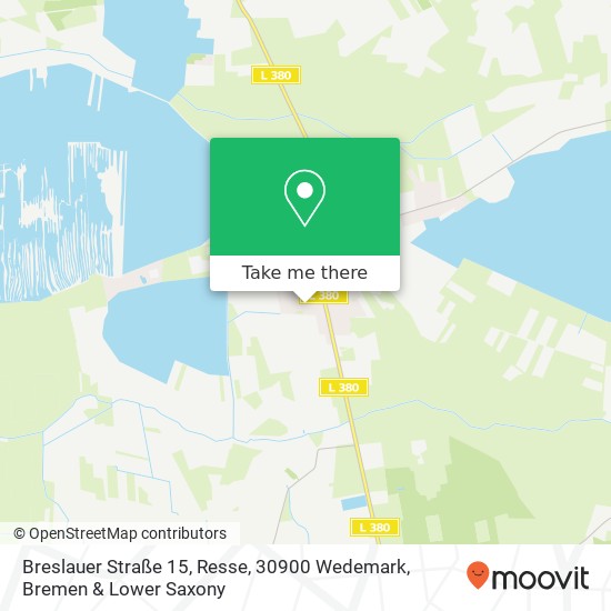 Карта Breslauer Straße 15, Resse, 30900 Wedemark