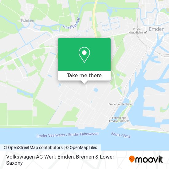 Volkswagen AG Werk Emden map