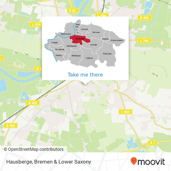 Hausberge map