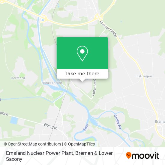 Emsland Nuclear Power Plant map