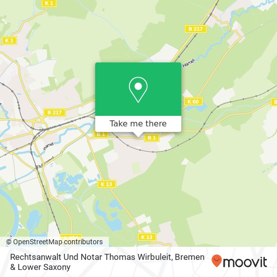 Карта Rechtsanwalt Und Notar Thomas Wirbuleit