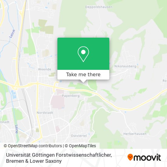 Universität Göttingen Forstwissenschaftlicher map