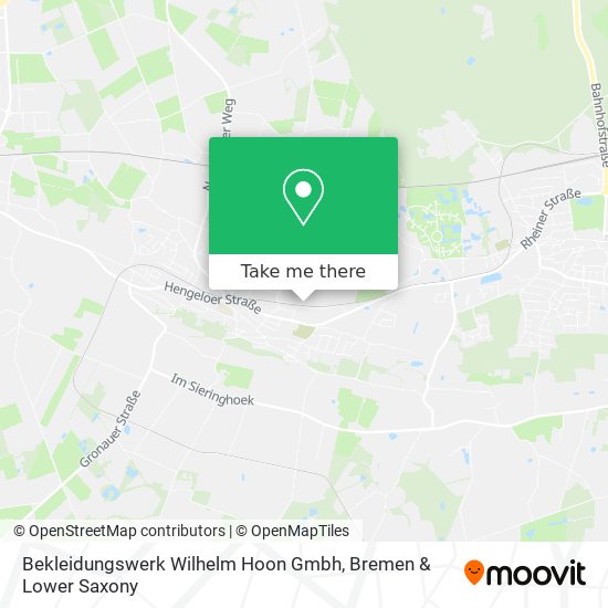 Bekleidungswerk Wilhelm Hoon Gmbh map