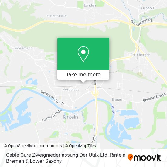 Карта Cable Cure Zweigniederlassung Der Utilx Ltd. Rinteln
