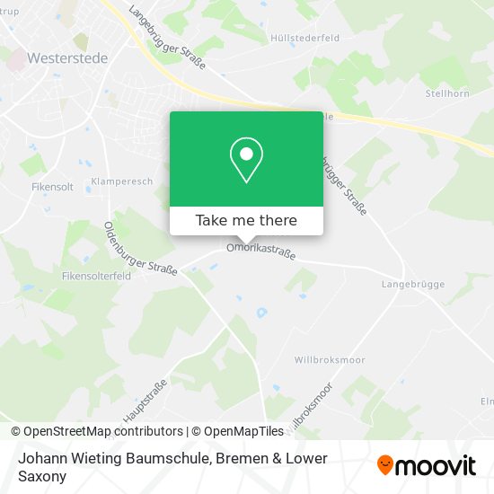 Johann Wieting Baumschule map