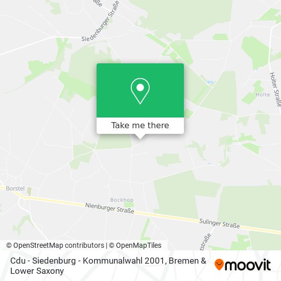 Cdu - Siedenburg - Kommunalwahl 2001 map