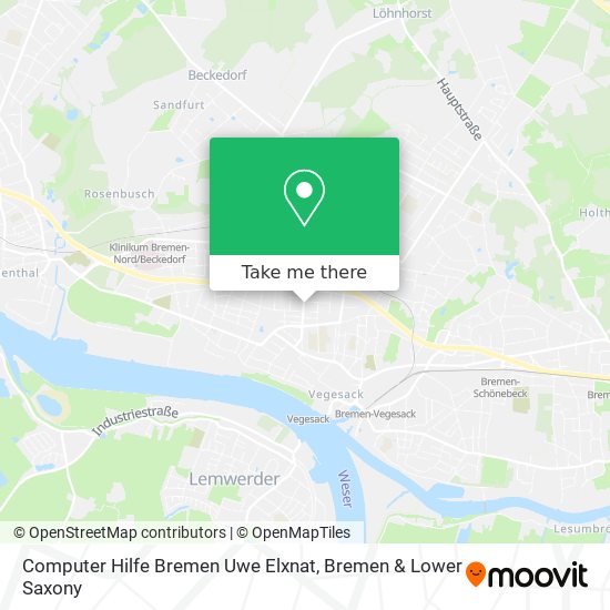 Computer Hilfe Bremen Uwe Elxnat map
