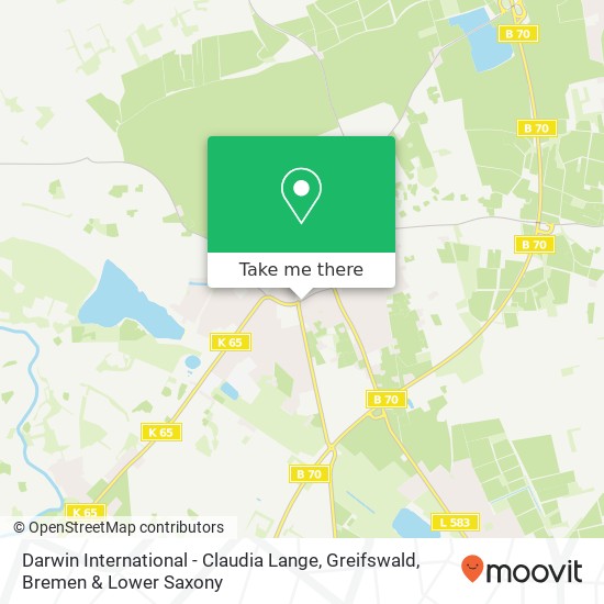 Darwin International - Claudia Lange, Greifswald map