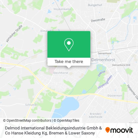 Delmod International Bekleidungsindustrie Gmbh & Co Hanse Kleidung Kg map